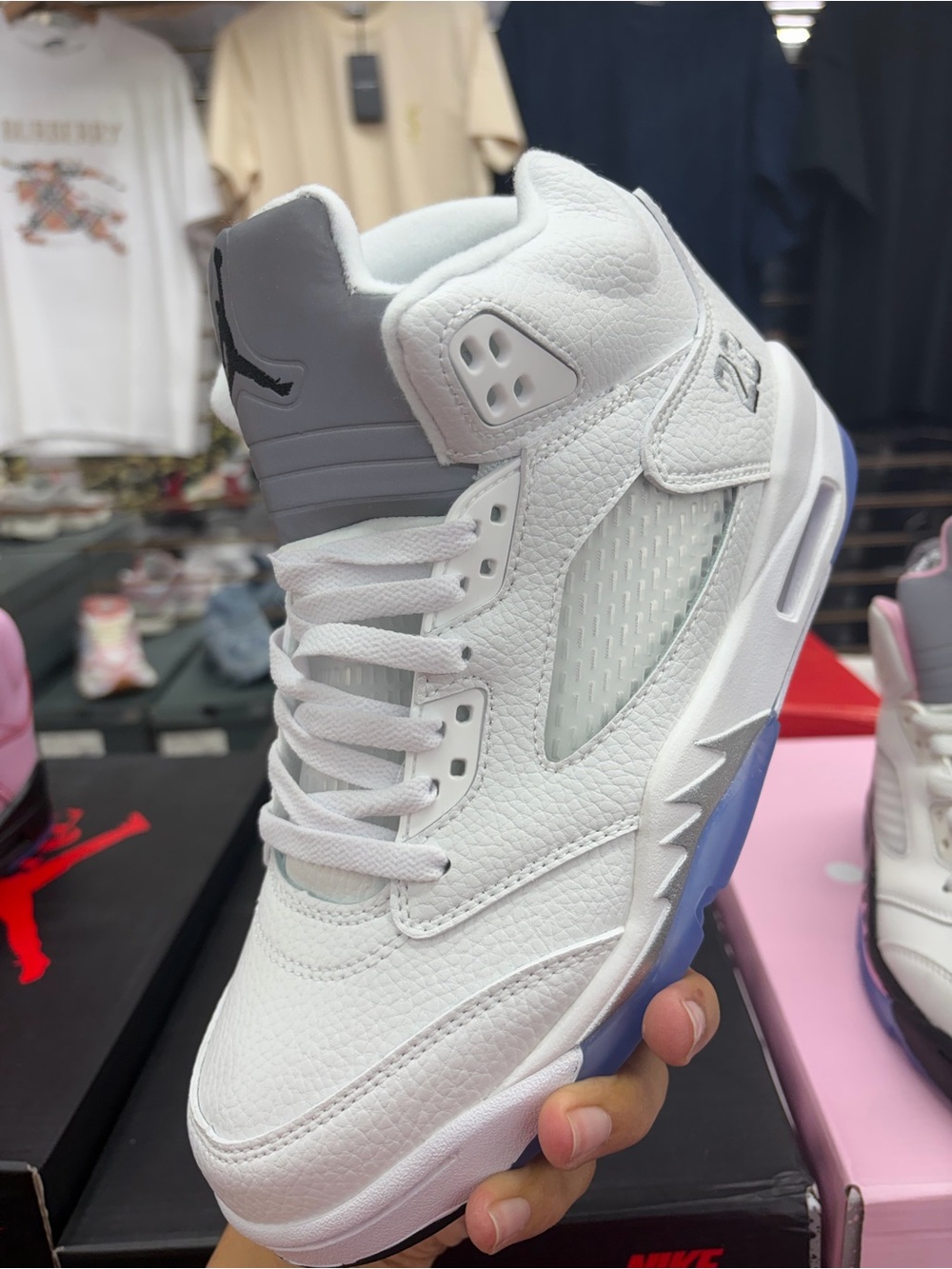Jordan 5 white mettalics